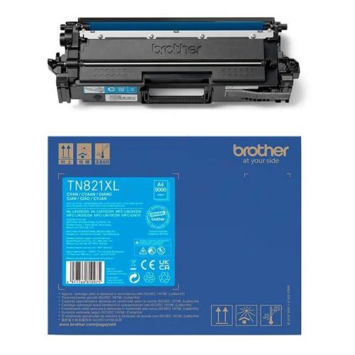 Brother Cartucho de toner ciano (TN821XLC)