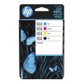 HP Cartucho de tinta preto / ciano / magenta / amarelo (6ZC71AE / 932933) (multipack)